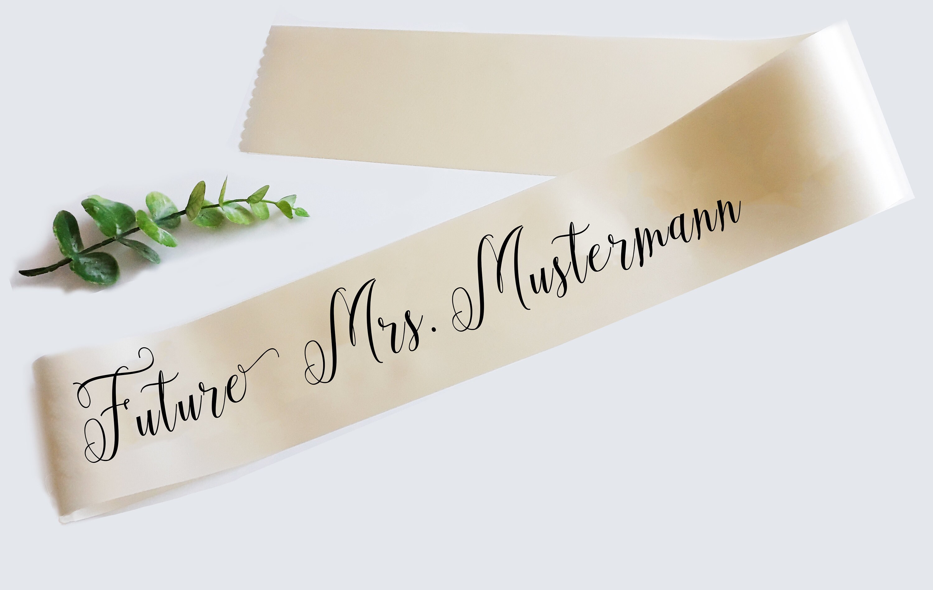 Schärpen-Set „Future Mrs“ & „Lucky Mr“ – Aus Satin Für Junggesellinnenabschied & Verlobung (schwarz/weiß)