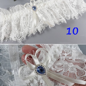 Strumpfband in S, M od XXL-Gr Beschriftung Altrosa Nachtblau Hellblau Lila Schwarz Royal blau Hochzeitsmode Brautschmuck 10