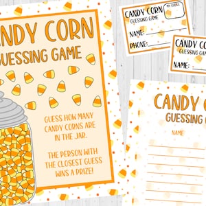 INSTANT DOWNLOAD Guess How Many Candy Corn Printable - Autumn Guessing ...