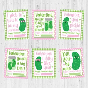 SOFORTIGER DOWNLOAD - Gurken Valentinstag Karte zum ausdrucken - Kinder druckbare Valentinstag Karte - Süßes Pickle Valentinstag - Valentinstag druckbar