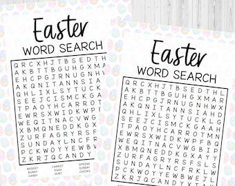 INSTANT DOWNLOAD Easter Word Search Printable - Easter Game Printable - Easter Word Search Printable - Easter Word Puzzle Printable Game