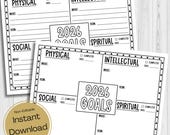 INSTANT DOWNLOAD - 2026 Goals Worksheet Printable - Yearly Goals Worksheet - My Goals For 2026 Printable - New Year Goal Planning Worksheet