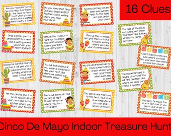 Omedelbar nedladdning Cinco De Mayo Treasure Hunt Utskrivbar - Cinco De Mayo Game Utskrivbar - Cinco De Mayo Kid Game - Cinco De Mayo Treasure Hunt