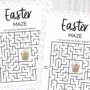 INSTANT DOWNLOAD Easter Maze Printable - Easter Game Printable - Easter Activity Printable - Easter Kids Party Game - Easter Kids Printable