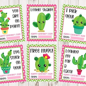 INSTANT DOWNLOAD - Cactus Valentine Card Printable - Kids Printable Valentine Card - Cute Cactus Valentine - Valentine Printable