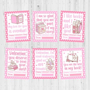 DESCARGA INSTANTÁNEA - Tarjeta de San Valentín para amantes de los libros imprimible - Tarjeta de San Valentín para niños imprimible - Lindo San Valentín para amantes de los libros - Tarjeta de San Valentín imprimible