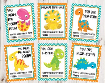 INSTANT DOWNLOAD - Dinosaur Valentine Card Printable - Kids Printable Valentine Card - Cute Dinosaur Valentine - Valentine Printable
