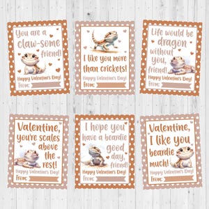 SOFORTIGER DOWNLOAD - Bearded Dragon Valentinskarte druckbar - Kinder druckbare Valentinskarte - Süßer Beardie Valentine - Valentinstag druckbar