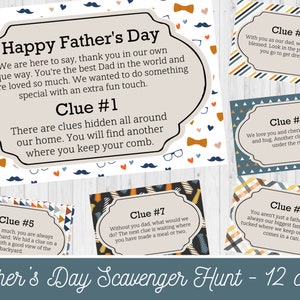 INSTANT DOWNLOAD Father&#39;s Day Treasure Hunt Printable - Father&#39;s Day Scavenger Hunt - Father&#39;s Day Gift Printable - Father&#39;s Day Gift