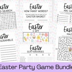 INSTANT DOWNLOAD Easter Activity Sheet Printable Bundle - Easter Game Printable - Easter Activity Printable - Easter Activity Page