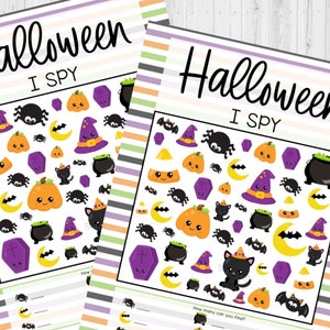 INSTANT DOWNLOAD Halloween I Spy Printable - Halloween Game Printable - Halloween Activity Printable - Halloween I Spy Game Printable