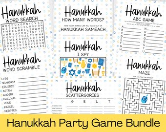 INSTANT DOWNLOAD Hanukkah Activity Sheet Printable Bundle - Hanukkah Game Printable - Hanukkah Activity Printable - Hanukkah Activity Page