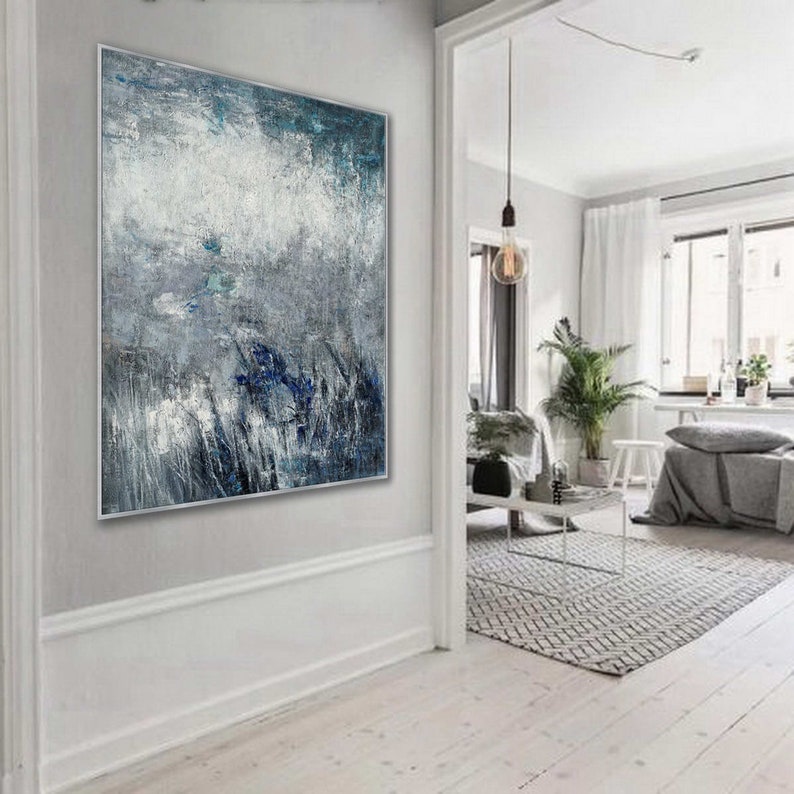 Large Abstract Canvas Wall Art Texture Modern Contemporary Oil Etsy