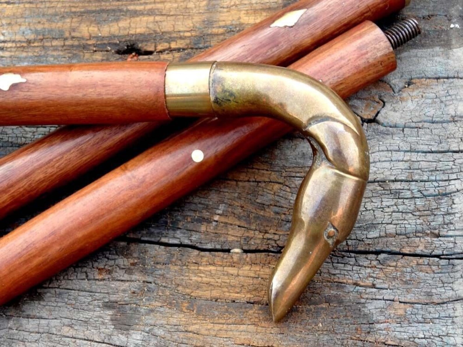 Handmade Walking Stick with Dog Head Handle Etsy