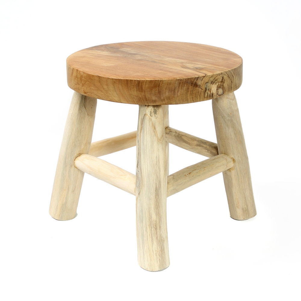 Tabouret Kedut en Tek et Suar - Naturel