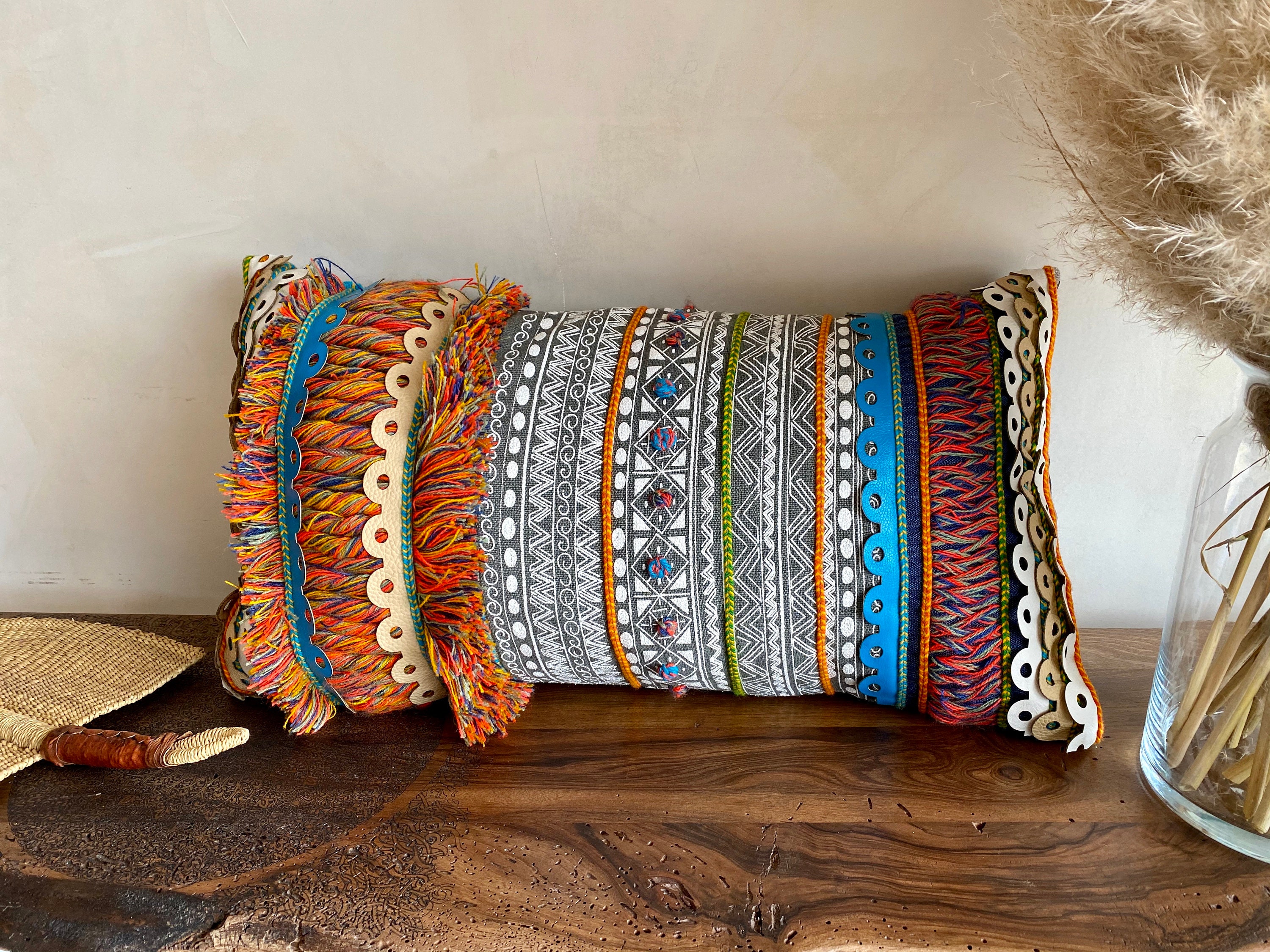 Coussins Multicolores et Multi-Matières Bohèmes