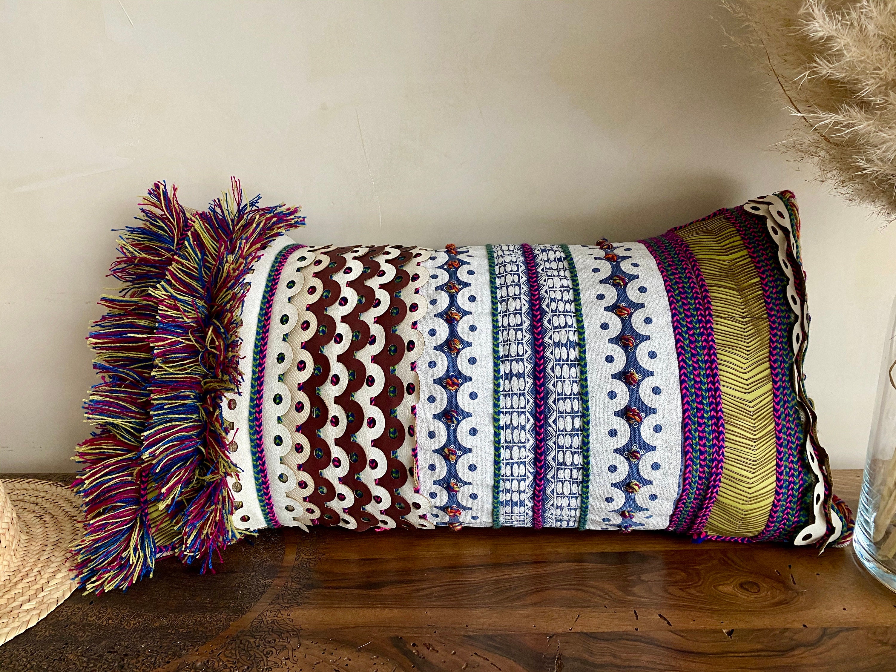 Coussins Multicolores et Multi-Matières Bohèmes