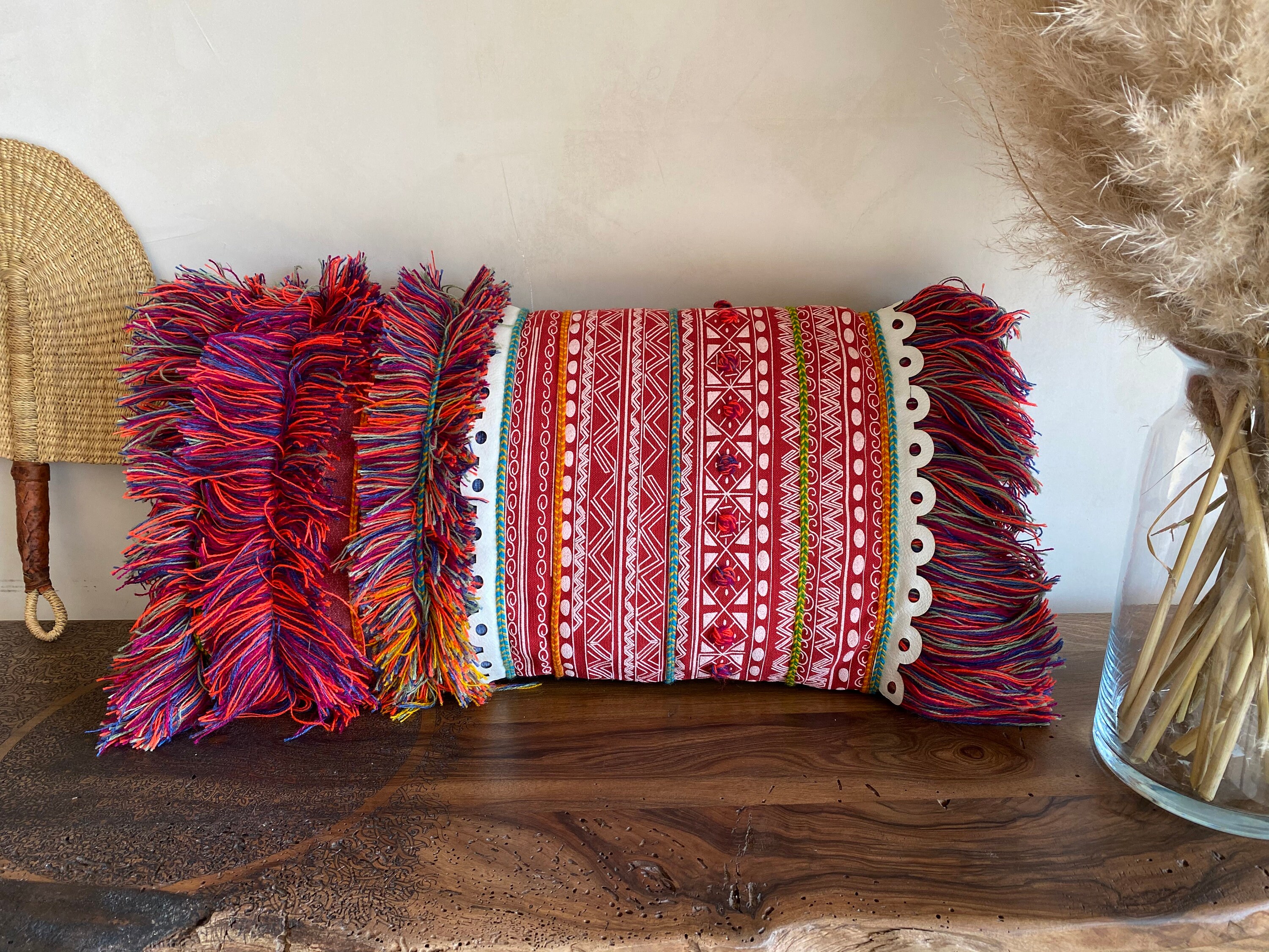 Coussins Multicolores et Multi-Matières Bohèmes