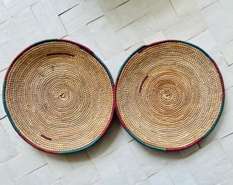 Panier muraux, assiette déco, panière à fruits, art africain