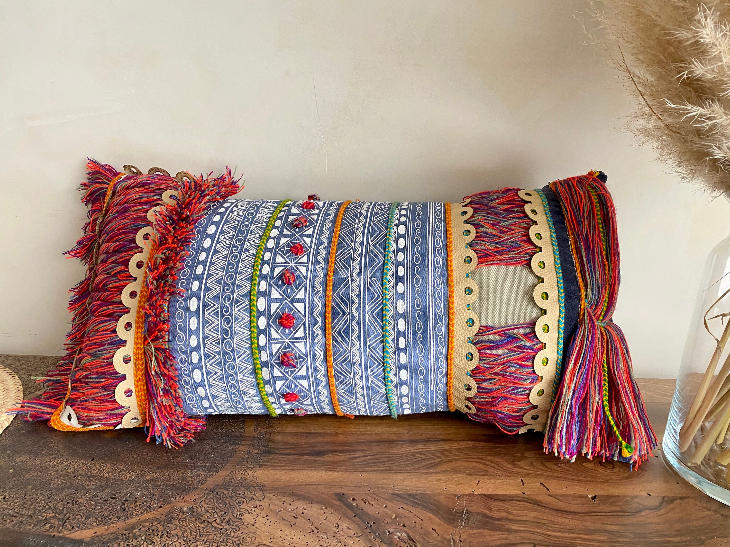 Coussins Multicolores et Multi-Matières Bohèmes