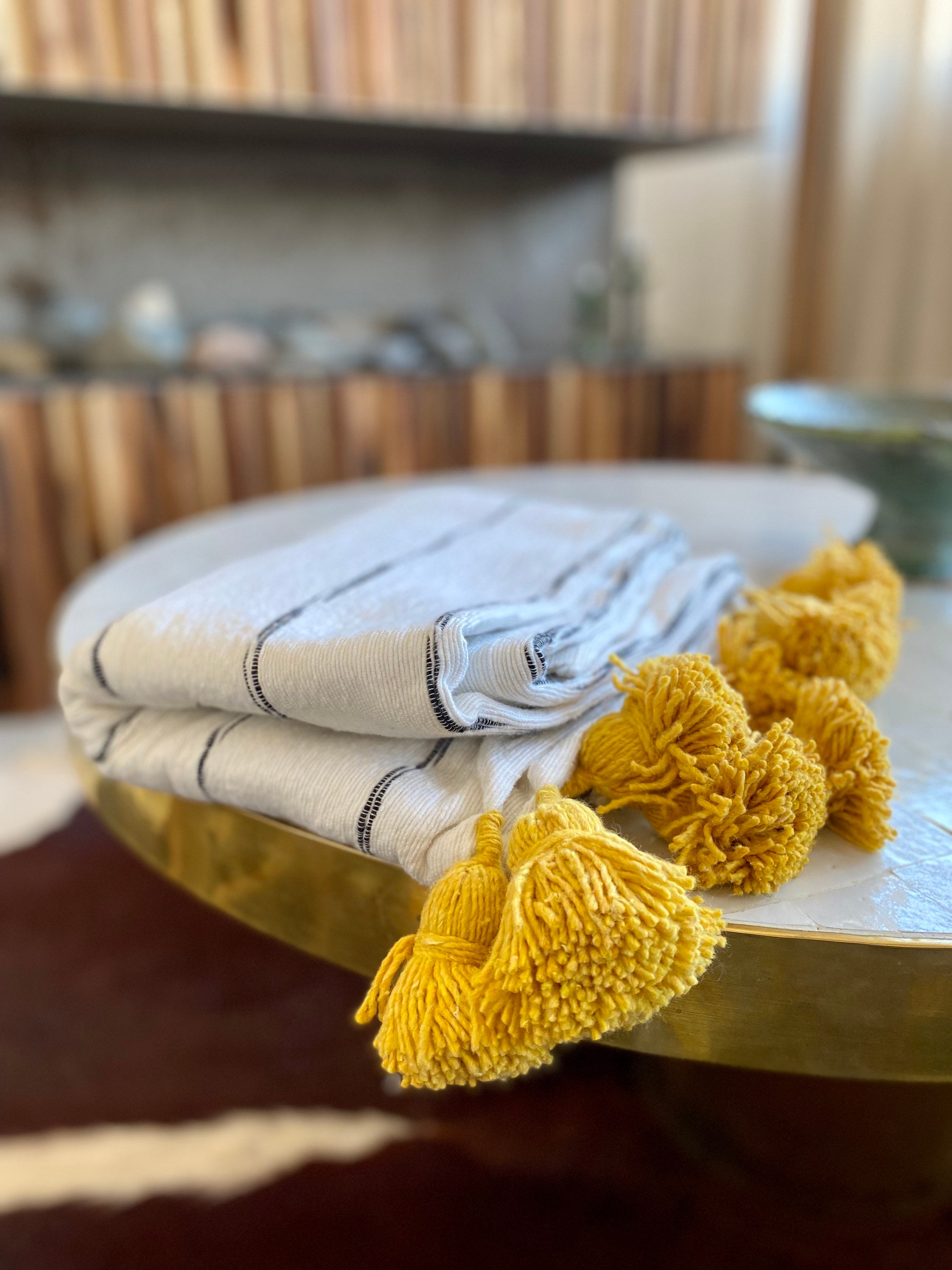 Tribe alive moroccan pom throw new arrivals