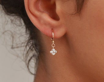 Gold hoop earrings, boho earrings, minimalist earrings, dainty earrings, dangle hoop, huggie hoop, simple earrings, dainty hoops