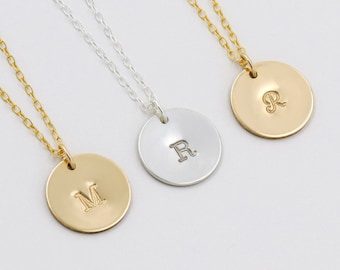 Custom necklace, minimalist necklace, personalized jewelry, stamped necklace, initial tag, gold necklace, silver jewelry, women necklace