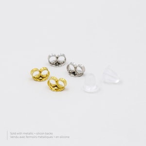 Silberne Ohrringe, silberne Creolen, einfache Ohrringe, Goldschmuck, Damenschmuck, Silberschmuck, kleine Chips, Ohrringe-Set Bild 9