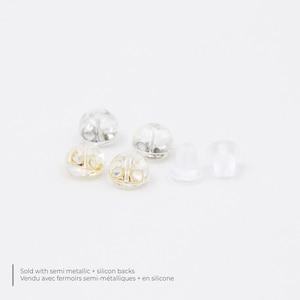 Boucles d'oreilles minimalistes, argent massif, petites boucles, puces délicates, boucles or, boucles diamant, puces 3-7mm, zirconium image 8