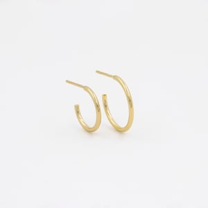 Gold hoops, tiny earrings, 14k gold filled, thin earrings, mini hoops, gold earrings, simple hoops, gold huggies, slim hoops, gold jewelry image 3