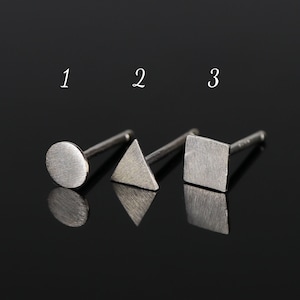 Runda örhängen, sterlingsilver, geometriska örhängen, cirkulära örhängen, minimalistiska örhängen, fina örhängen, enkla smycken bild 8