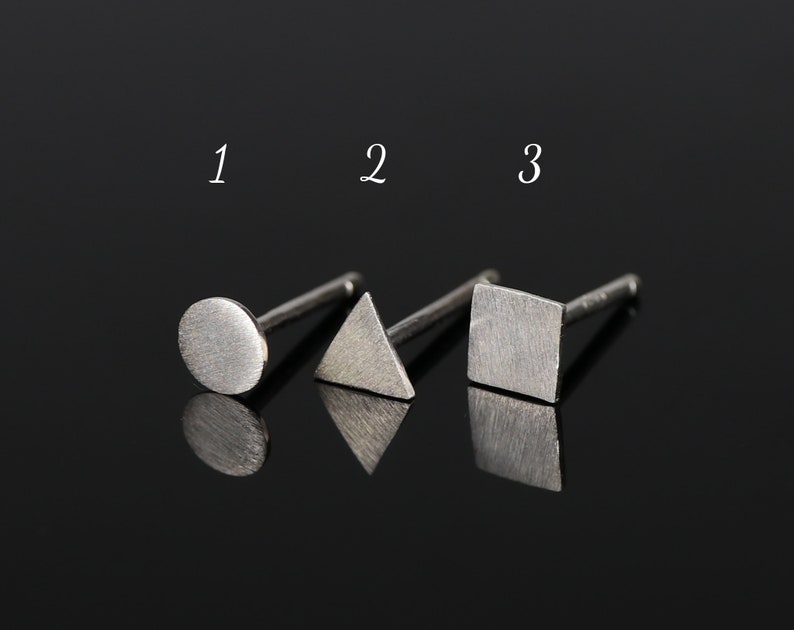 Runda örhängen, sterlingsilver, geometriska örhängen, cirkulära örhängen, minimalistiska örhängen, fina örhängen, enkla smycken bild 8