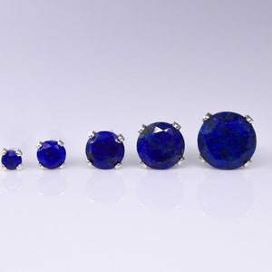 Lapis lazuli oorbellen, kleine oorbellen, zilveren oorbellen, 2-6 mm, boho oorbellen, elegante oorbellen, 14k gouden oorbellen, stenen sieraden, vrouwen