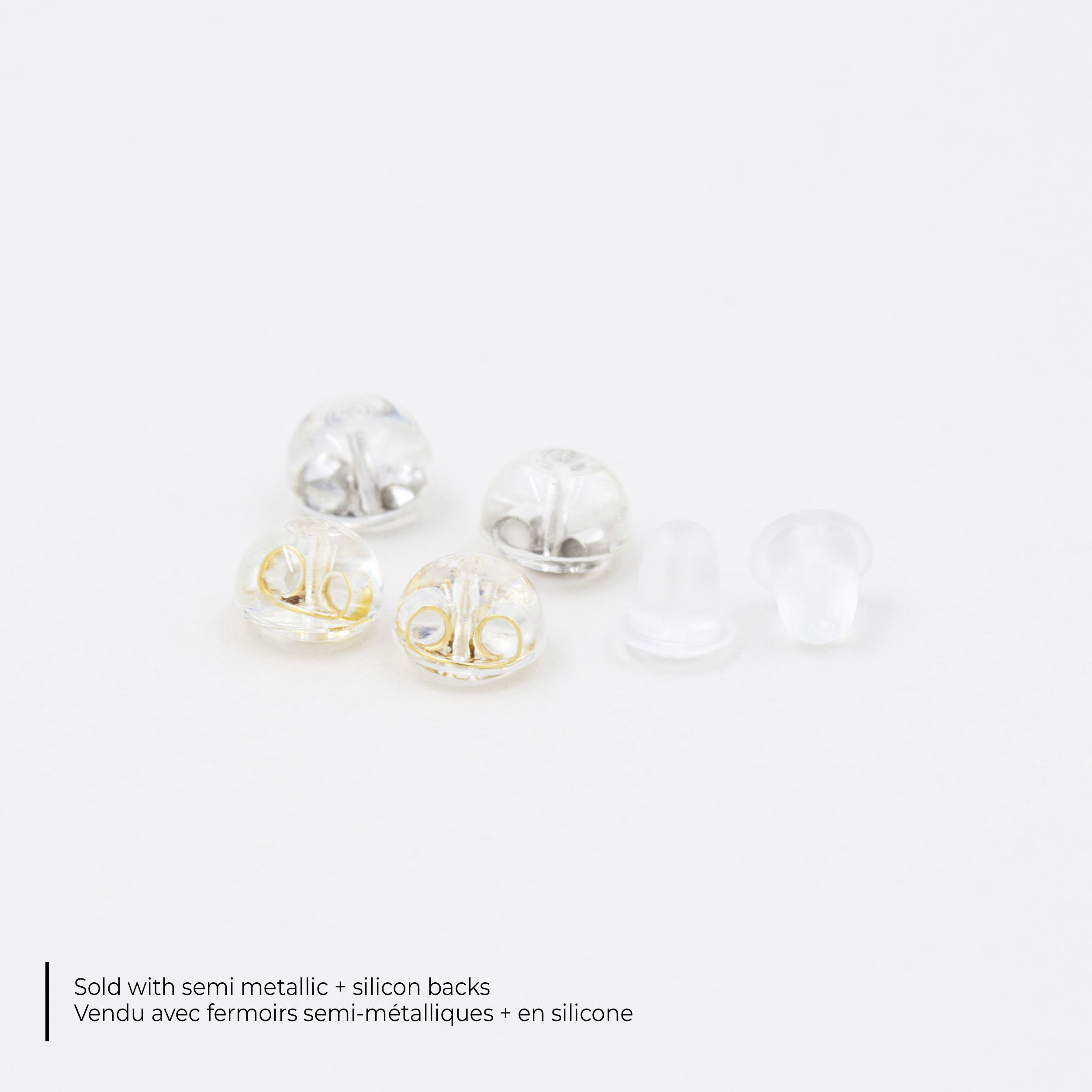 Orecchini a bottone in argento sterling, orecchini con PIETRA