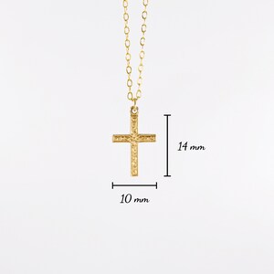Cross necklace, gold necklace, religious necklace, dainty necklace, women necklace, 14k gold filled, small necklace, gold jewelry image 3