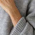 Diamond bracelet, dainty bracelet, simple bracelet, gold bracelet, birthstone jewel, sterling silver, women bracelet, single stone product logo