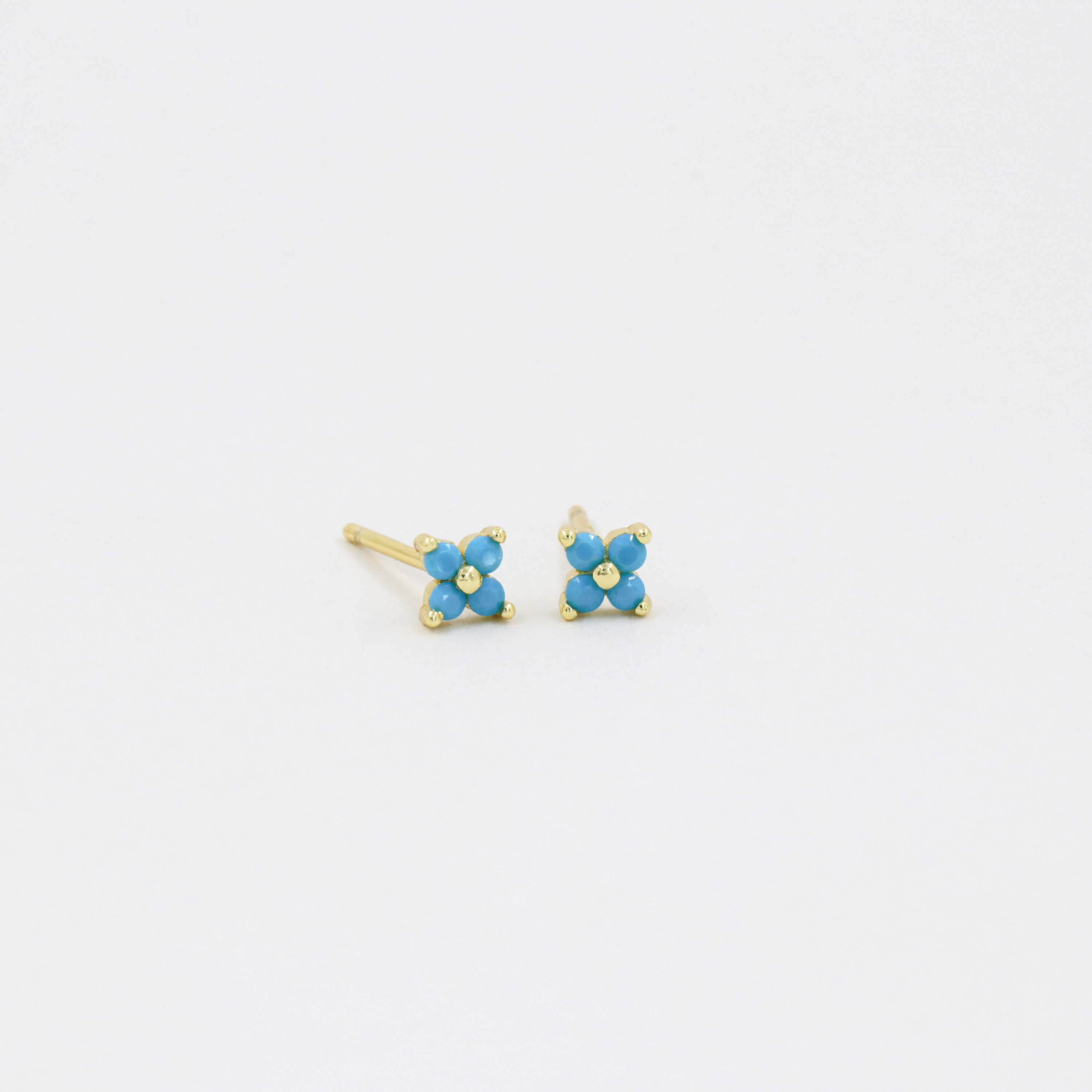 Turquoise earrings, sterling silver, dainty earrings, minimalist earrings, small earrings, gold earrings, womens jewelry, turquoise jewelry
