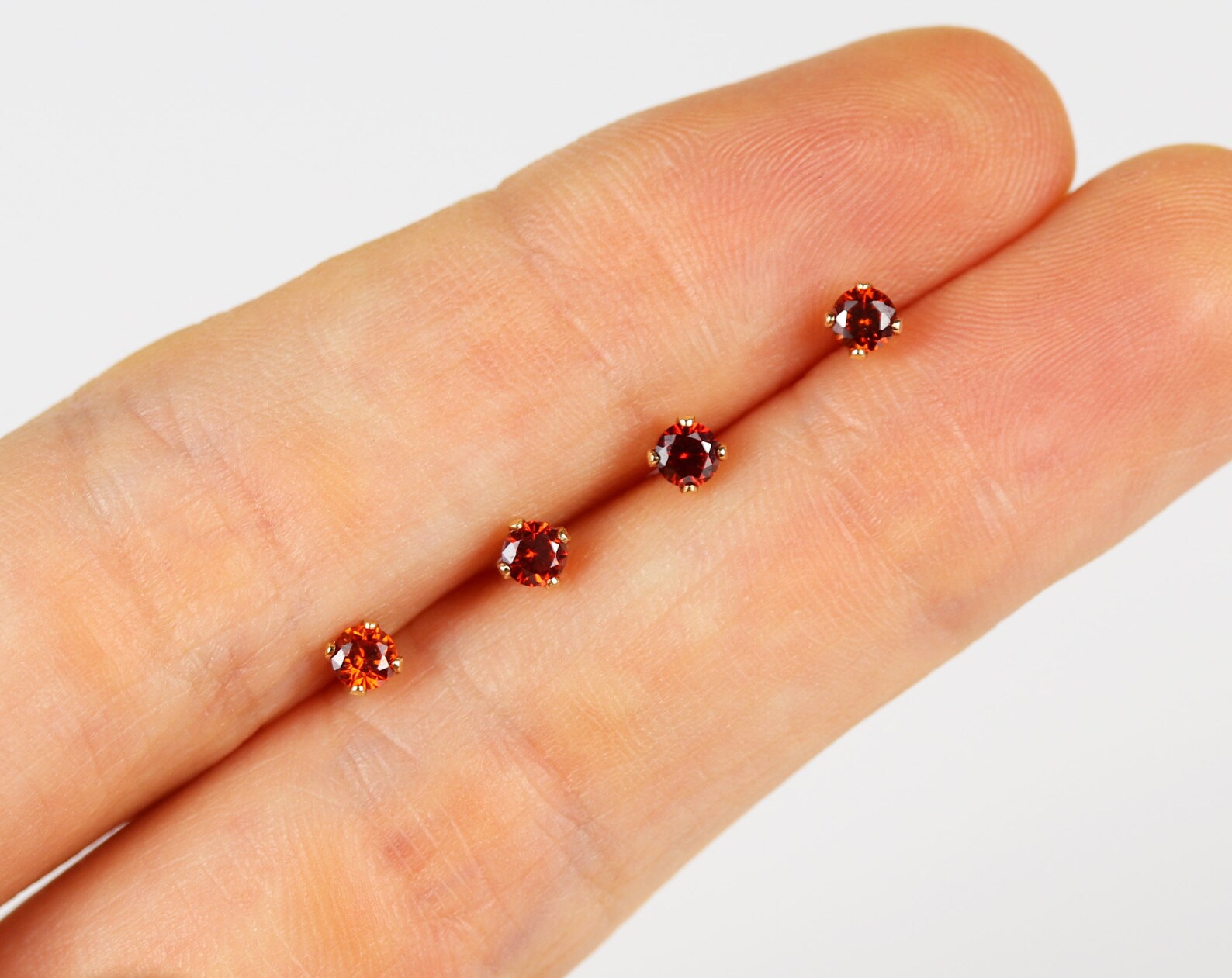 3mm 14k gold stud earrings
