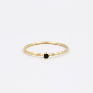Black onyx ring, natural stone, gold ring, dainty ring, 14k gold filled, tiny ring, birthstone ring, black onyx jewelry, women ring