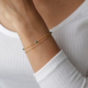 Malachite bracelet, gold bracelet, layered bracelet, silver bracelet, women jewelry, sterling silver, malachite jewelry, natural stones