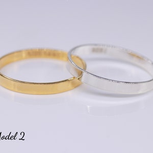 Gouden ring, ringset, vrouwenring, 14k gevuld goud, gevlochten ring, gouden band, vrouwengeschenk, massief zilver, cadeau voor haar, zilveren juweel afbeelding 5