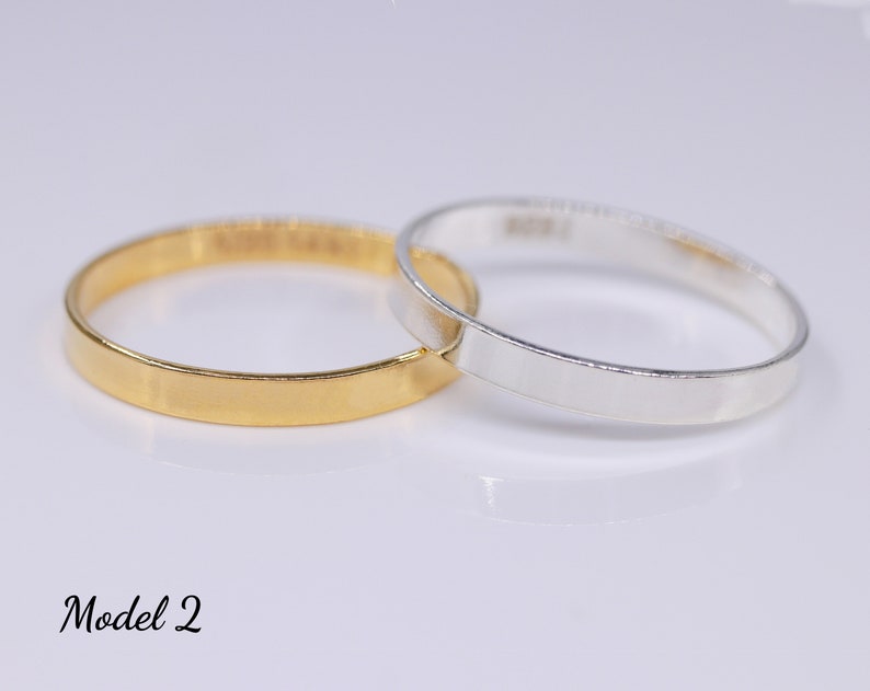 Gouden ring, ringset, vrouwenring, 14k gevuld goud, gevlochten ring, gouden band, vrouwengeschenk, massief zilver, cadeau voor haar, zilveren juweel afbeelding 5