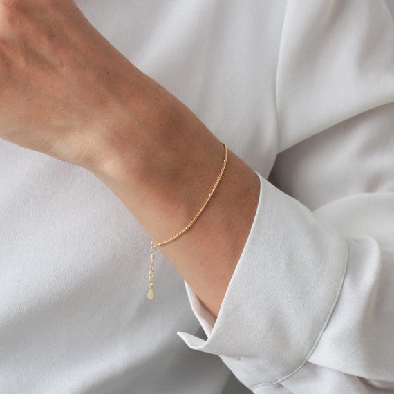 Bracelet délicat, bracelet or, bracelet simple, bracelet femme, bracelet argent, bracelet fin, argent massif, bracelet superposé, bijou or