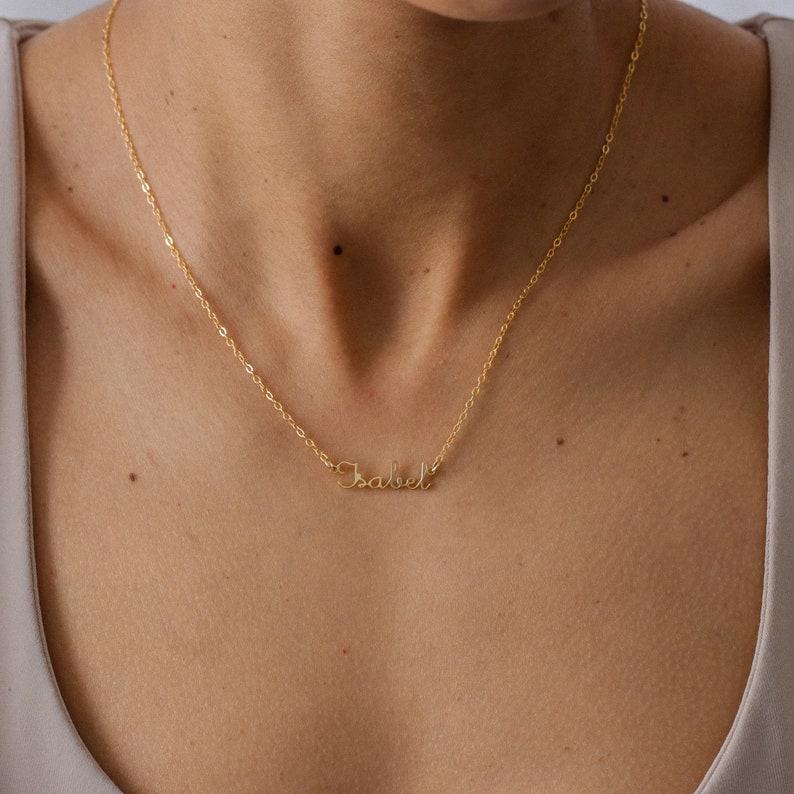 Collier prénom personnalisé, collier minimaliste, collier délicat prénom, collier or, collier fête des mères, cadeau femmes, cadeau maman image 3