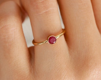 Ruby ring, gold ring, dainty ring, womens ring, gold filled, wedding ring, natural stone, promise ring, sterling silver, gemstone ring