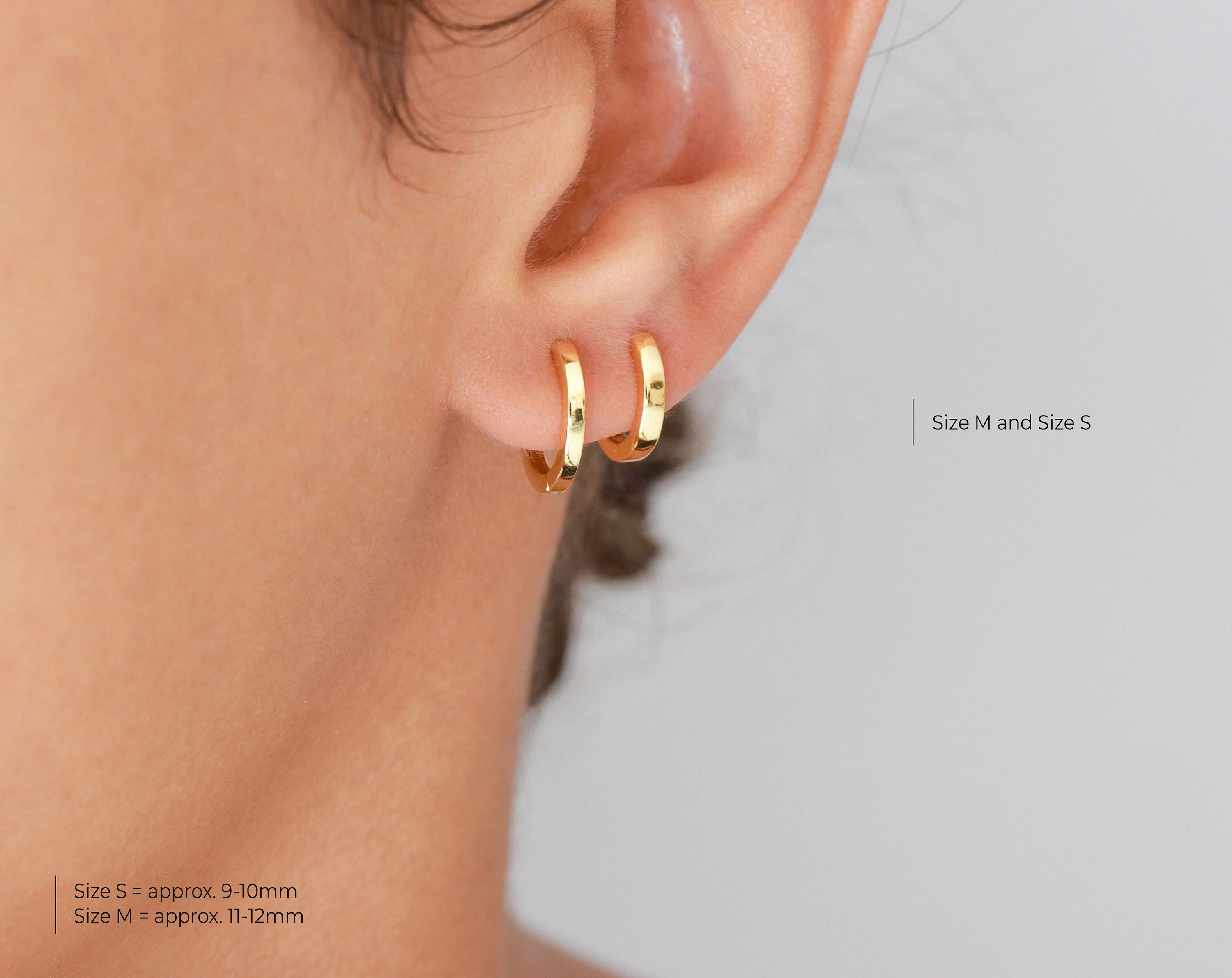 Boucles D'oreilles Créoles En Argent Massif 10mm - Marque SoaArtShop - Neuf Avec étiquettes