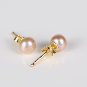 14k gold filled studs, freshwater pearl earrings, 4-5mm studs, gold earrings, bridal earrings, minimalist earrings, delicate earrings