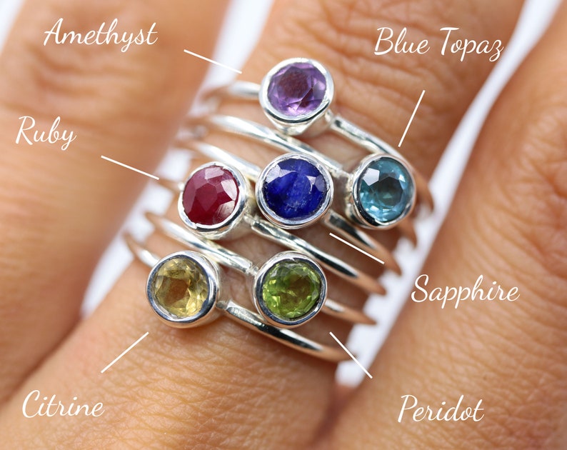 Natürlicher Mondsteinring, zarter Ring, Damenring, Silberring, Mondsteinschmuck, minimalistischer Ring, zarter Ring Bild 8