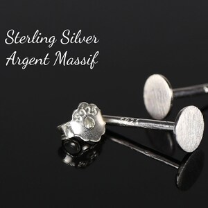 Runda örhängen, sterlingsilver, geometriska örhängen, cirkulära örhängen, minimalistiska örhängen, fina örhängen, enkla smycken bild 5