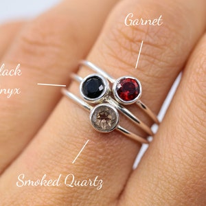 Natürlicher Mondsteinring, zarter Ring, Damenring, Silberring, Mondsteinschmuck, minimalistischer Ring, zarter Ring Bild 6